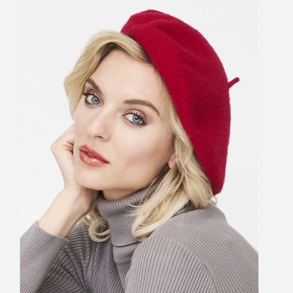 Parkhurst Vibrant Red Wool Hat with Label